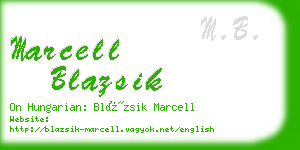 marcell blazsik business card